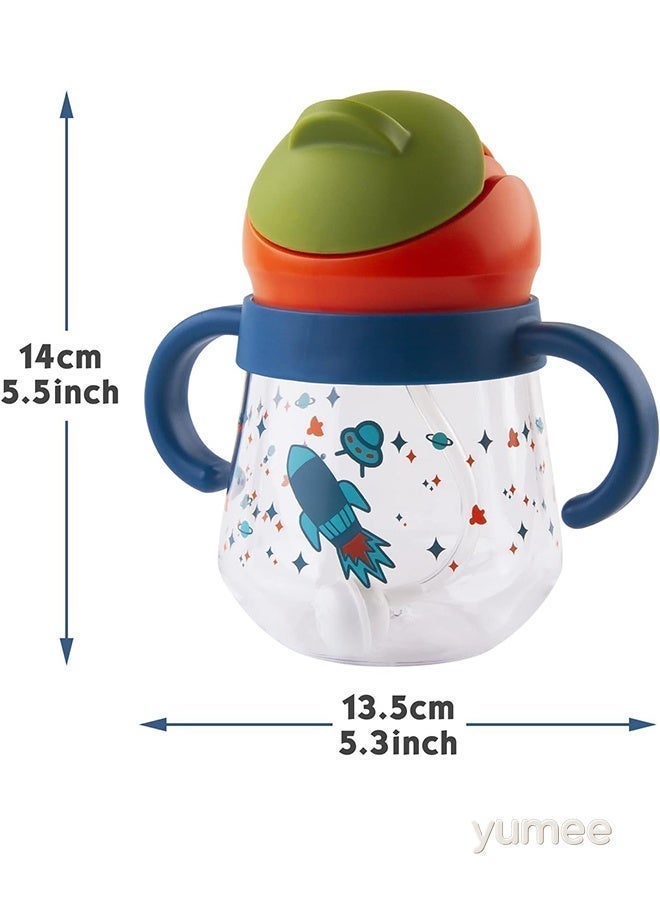 yumee Sippy Cup for Baby 6-12 Months, Spill-Proof & Leak-Proof with Weighted Straw, BPA-Free Soft Spout Trainer Cup with Handles, 260ml - Image 3